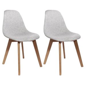 STYGN - Lot de 2 Chaises avec Maille Grise