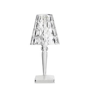 BIG BATTERY-Lampe baladeuse LED d'extérieur rechargeable H37cm Transparent