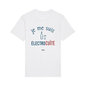 T-shirt Homme - Je Me Suis Éléctrocuité - Blanc - Taille XL