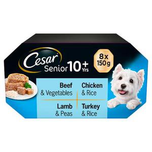 48x150g Cesar Senior 10+ - Pâtée pour chien