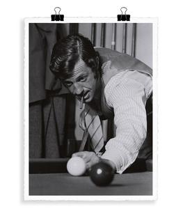Image Republic - Affiche Belmondo billard 56 X 76 cm - Noir