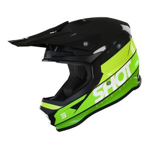 Casque cross Shot Furious Story vert/noir brillant- L