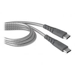 Force Power - Câble Renforcé USB-C / USB-C - 1.2m - Couleur : Noir