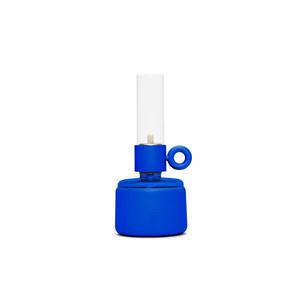 FLAMTASTIQUE-Lampe à poser à Huile Plastique/Verre H22.5cm Bleu