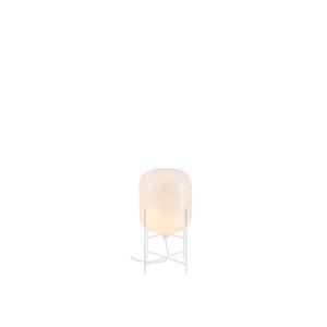 ODA SMALL-Lampe à poser Métal/Verre H45cm Blanc