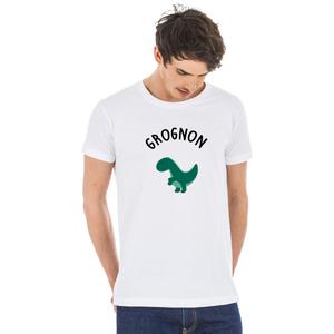 T-shirt Homme - Grognon - Blanc - Taille XXL