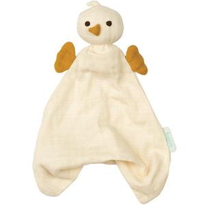 Doudou Plat bébé Hoppa Poussin Pico Mousseline Écru 24cm Coton Bio G