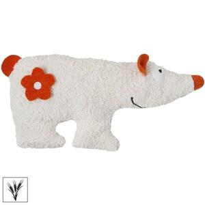 Coussin Bouillotte Epeautre Doudou Coton Organic Ours Polaire 39 cm