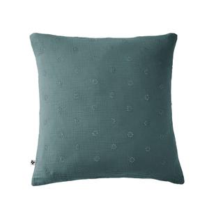 OUREA MOTIF - Taie d'Oreiller 60x60cm Gaze de Coton Canard à Fleurs Ajourées