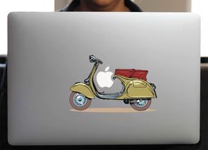 Sticker pour Macbook ou PC, Vespa Vintage L. 18 cm