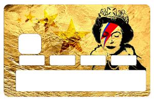 Sticker pour carte bancaire, Tribute to Bowie Vs Banksy gold