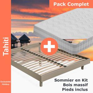 Tahiti - pack matelas + neokit moka 140x190