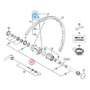 Axe Arrière Complet pour roue Shimano Ultegra 6800 WH-6800-R