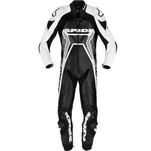 Spidi Warrior 2 Wind Pro Costume en cuir de moto d'une pièce, noir-blanc, taille 56