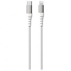 Force Power - Câble Renforcé USB-C / Lightning- 1.2m - Couleur : Blanc