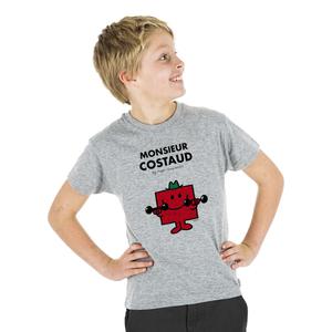 Monsieur Madame Tshirt Garçon Monsieur Costaud - Gris Chiné - Taille 10 ans