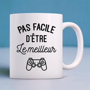 Mug Pas Facile D'être Le Meilleur - Blanc - Taille TU