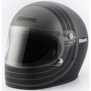 Blauer 80's casque, noir-argent, taille XL