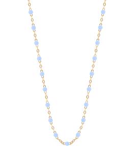 Gigi Clozeau - Femme - Collier or jaune et perles de résine 42 cm - Bleu