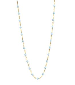 Gigi Clozeau - Femme - Collier or jaune et perles de résine 42 cm - Bleu