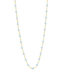 Gigi Clozeau - Femme - Collier or jaune et perles de résine 42 cm - Bleu