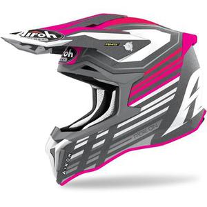 Airoh Strycker Shaded Carbon Casque Motocross, rose, taille XS