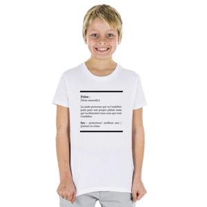 Tshirt Enfant Définition Frère - Blanc - Taille 4 ans