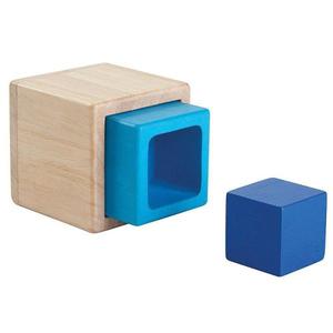 Cubes en Bois sensoriels 'Volumes imbriqués' PlanToys - Jouet en