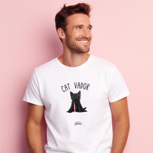 T-shirt Homme - Cat Vador - Blanc - Taille S