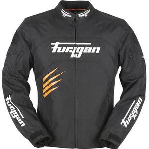 Furygan Rock Veste textile moto, noir-orange, taille S