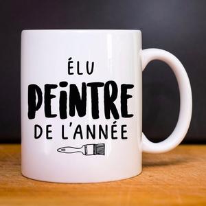 Mug Élu Peintre De L'année - Blanc - Taille TU