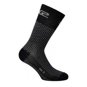 Chaussettes hautes Sixs Short Logo noir carbon- 36/39