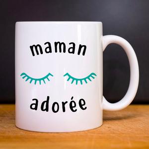 Mug Maman Adorée - Blanc - Taille TU