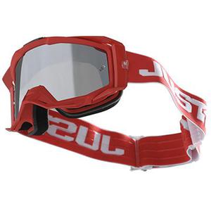 Just1 Iris Track Motocross lunettes, blanc-rouge