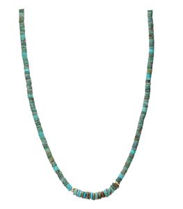 And... Paris - Femme - Collier Turquoise Rondelle Or - Vert