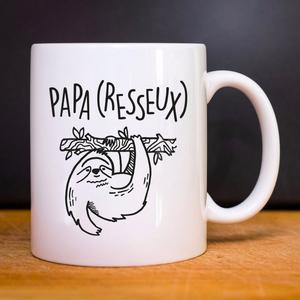 Mug Papa (resseux) - Blanc - Taille TU