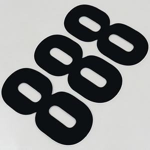 Stickers numéro cross 8 noirs 13 cm Blackbird (jeu de 3)