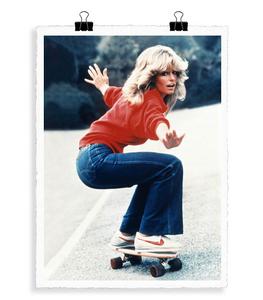 Image Republic - Affiche La Galerie "Farrah Fawcett" 56 x 76 cm - Blanc
