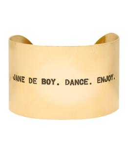 Atelier 7|12 - Femme - Manchette gravée Jane de Boy. Dance. Enjoy - Doré