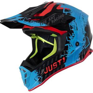 Just1 J38 Mask Casque Motocross, noir-bleu, taille XS