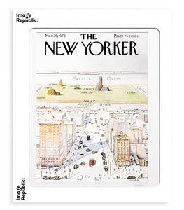 Image Republic - Affiche The New Yorker 07 Steinberg 30 x 40 cm - Blanc