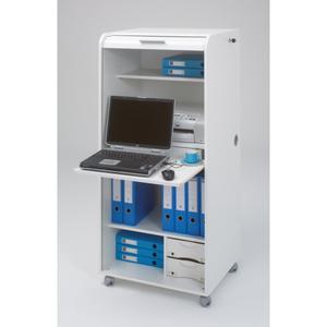 Armoire Informatique Blanche 2 Tiroirs - Coloris - New York 500