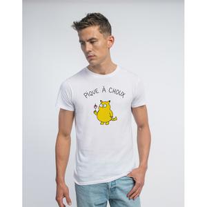 T-shirt Homme - Pique À Choux - Blanc - Taille XXL