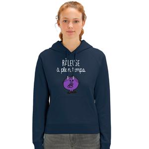 Sweat À Capuche Femme - Râleuse À Plein Temps - Navy - Taille S