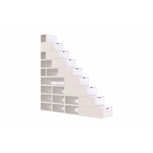 Escalier cube de rangement hauteur 225 cm Blanc