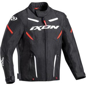 Ixon Striker Kinder Veste textile de moto, noir-blanc-rouge, taille 12 ans pour Des gamins
