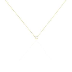 Collier Or Jaune Aphrodite Diamant Synthetique
