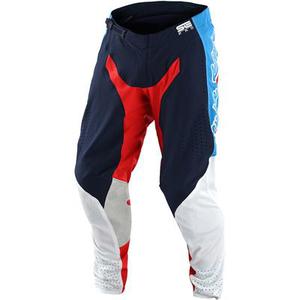 Troy Lee Designs SE Pro Quattro Pantalon de motocross, blanc-rouge-bleu, taille 32