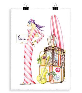 Image Republic - Affiche Isabelle Fregevu Loin 56 x 76 cm - Blanc