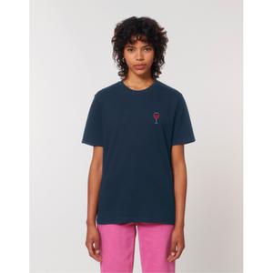 T-shirt Femme - Verre Vin - Navy - Taille M